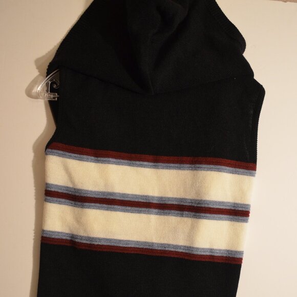 OP (R) 100% Acrylic USA Black-White-Gray-Red Zipper-Up Hoodie Vest Junior M - Picture 4 of 8